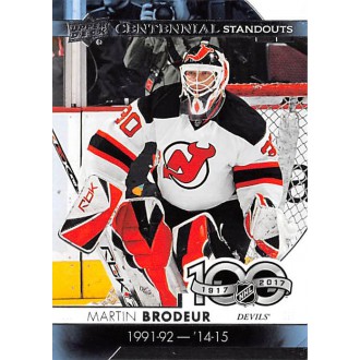 Insertní karty - Brodeur Martin - 2017-18 Upper Deck Centennial Standouts No.CS30