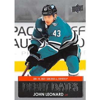 Insertní karty - Leonard John - 2021-22 Upper Deck Debut Dates No.DD2