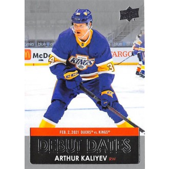 Insertní karty - Kaliyev Arthur - 2021-22 Upper Deck Debut Dates No.DD4