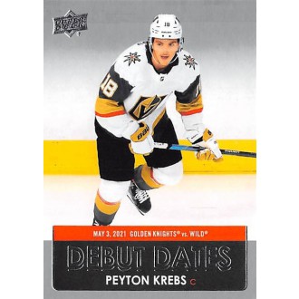 Insertní karty - Krebs Peyton - 2021-22 Upper Deck Debut Dates No.DD14