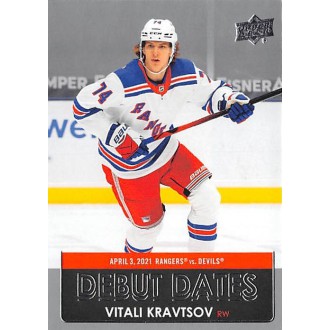 Insertní karty - Kravtsov Vitali - 2021-22 Upper Deck Debut Dates No.DD24