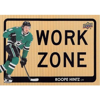 Insertní karty - Hintz Roope - 2021-22 Upper Deck Work Zone No.WZ16