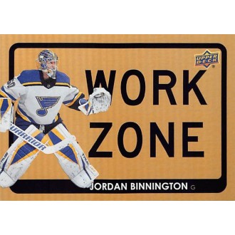 Insertní karty - Binnington Jordan - 2021-22 Upper Deck Work Zone No.WZ38