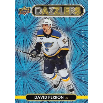 Insertní karty - Perron David - 2021-22 Upper Deck Dazzlers Blue No.DZ38