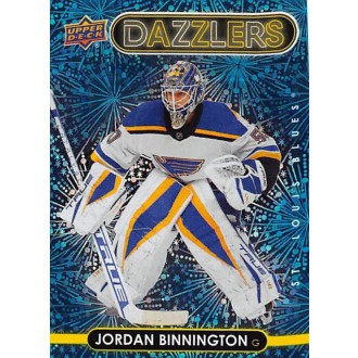 Insertní karty - Binnington Jordan - 2021-22 Upper Deck Dazzlers Blue No.DZ90