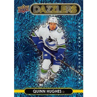 Insertní karty - Hughes Quinn - 2021-22 Upper Deck Dazzlers Blue No.DZ95