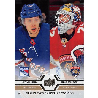 Paralelní karty - Panarin Artemi, Bobrovsky Sergei - 2019-20 Upper Deck Silver Foil No.449