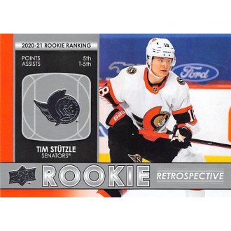 Insertní karty - Stutzle Tim - 2021-22 Upper Deck Rookie Retrospective No.RR17