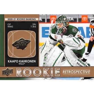 Insertní karty - Kahkonen Kaapo - 2021-22 Upper Deck Rookie Retrospective Gold No.RR10