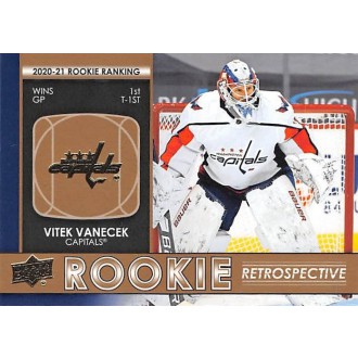 Insertní karty - Vaněček Vítek - 2021-22 Upper Deck Rookie Retrospective Gold No.RR13