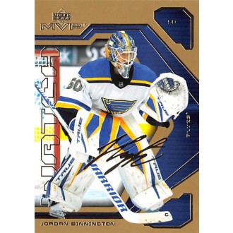 Insertní karty - Binnington Jordan - 2021-22 MVP 20th Anniversary Gold No.50