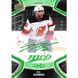 Paralelní karty - Subban P.K. - 2021-22 MVP Green Script No.76