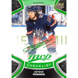 Paralelní karty - Panarin Artemi - 2021-22 MVP Green Script No.200