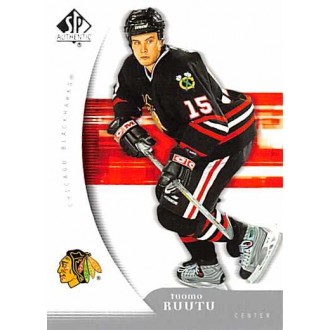 Řadové karty - Ruutu Tuomo - 2005-06 SP Authentic No.22