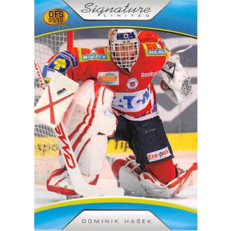 Extraliga OFS - Hašek Dominik - 2009-10 OFS Signature Limited Seznam Karet No.S20
