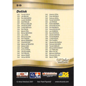 Extraliga OFS - Seznam karet - 2007-08 OFS No.S19