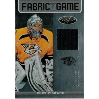 Jersey karty - Pickard Chet - 2012-13 Certified Fabric of the Game  No.FOG-CPI