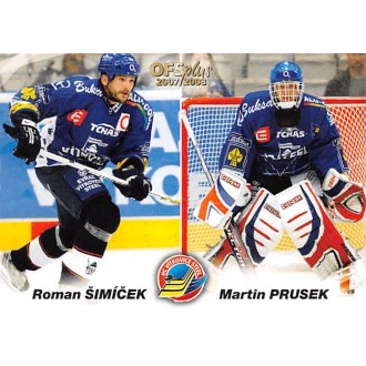 Extraliga OFS - Šimíček Roman, Prusek Martin - 2007-08 OFS Klubová karta No.12