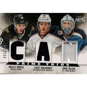 Jersey karty - Allen Jake, Smith Reilly, Goloubef Cody - 2012-13 Prime Trios Jerseys No.24
