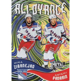 Insertní karty - Zibanejad Mika, Panarin Artemi - 2020-21 Metal Universe Alloyance No.AL12