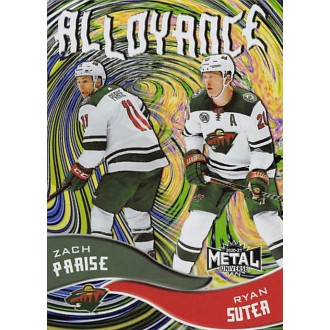 Insertní karty - Parise Zach, Suter Ryan - 2020-21 Metal Universe Alloyance No.AL20