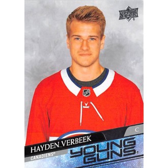 Řadové karty - Verbeek Hayden - 2020-21 Upper Deck Young Guns No.714