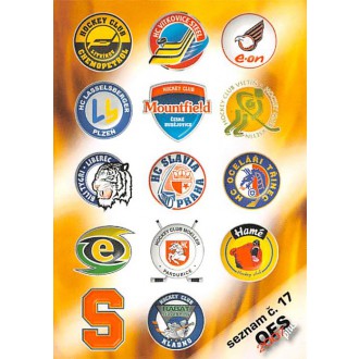 Extraliga OFS - Seznam karet (423 - 434) - 2006-07 OFS No.S17