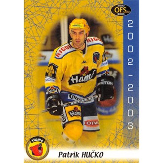 Extraliga OFS - Hučko Patrik - 2002-03 OFS No.31