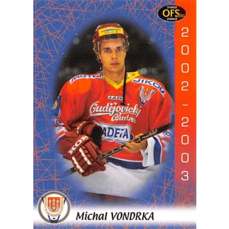 Extraliga OFS - Vondrka Michal - 2002-03 OFS No.189