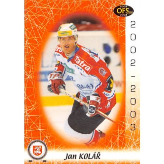 Extraliga OFS - Kolář Jan - 2002-03 OFS No.217