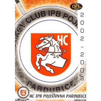Extraliga OFS - IPB Pojišťovna Pardubice - 2002-03 OFS Znaky klubů No.Z-6