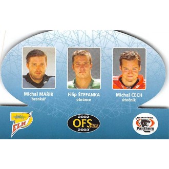Extraliga OFS - Mařík Michal, Štefanka Filip, Čech Michal - 2002-03 OFS Trio No.T-2
