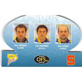Extraliga OFS - Přikryl Petr, Srdínko Jan, Leška Petr - 2002-03 OFS Trio No.T-15