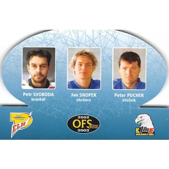 Extraliga OFS - Svoboda Petr, Snopek Jan, Pucher Peter - 2002-03 OFS Trio No.T-24