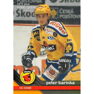 Extraliga OFS - Barinka Peter - 2005-06 OFS No.126