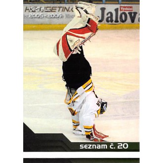 Extraliga OFS - Altrichter Martin - 2005-06 OFS Seznam karet No.20