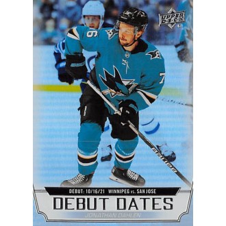 Insertní karty - Dahlen Jonathan - 2022-23 Upper Deck Debut Dates No.10