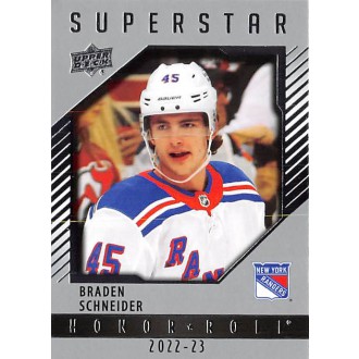 Insertní karty - Schneider Braden - 2022-23 Upper Deck Honor Roll No.38