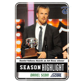 Řadové karty - Sedin Daniel - 2011-12 Score No.28