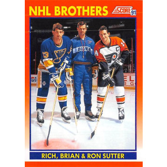 Řadové karty - Sutter Ron, Sutter Brian, Sutter Rich - 1991-92 Score Canadian English No.268