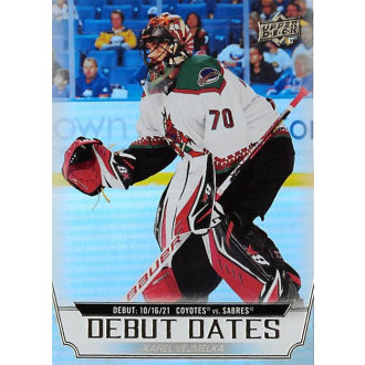 Insertní karty - Vejmelka Karel - 2022-23 Upper Deck Debut Dates Gold No.DD16