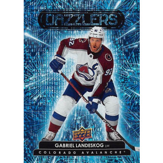 Insertní karty - Landeskog Gabriel - 2022-23 Upper Deck Dazzlers Blue No.34
