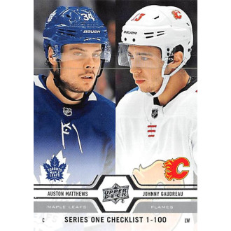 Řadové karty - Matthews Auston, Gaudreau Johnny - 2019-20 Upper Deck No.199