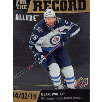 Insertní karty - Wheeler Blake - 2019-20 Allure For the Record No.FR07