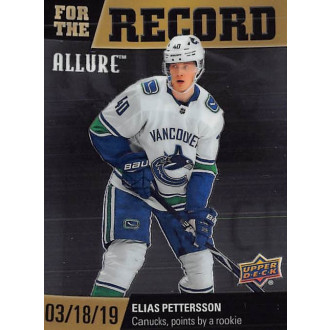 Insertní karty - Pettersson Elias - 2019-20 Allure For the Record No.FR08