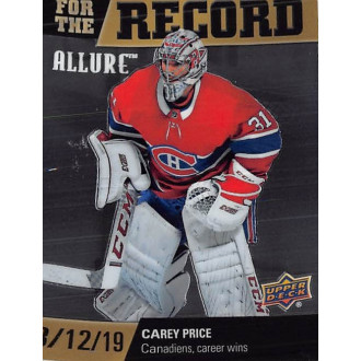 Insertní karty - Price Carey - 2019-20 Allure For the Record No.FR09