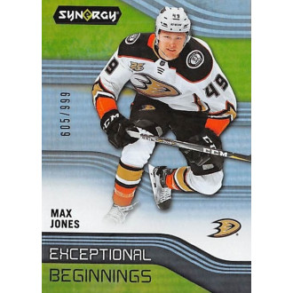 Insertní karty - Jones Max - 2019-20 Synergy Exceptional Beginnings No.EB9