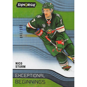 Insertní karty - Sturm Nico - 2019-20 Synergy Exceptional Beginnings No.EB23