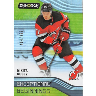 Insertní karty - Gusev Nikita - 2019-20 Synergy Exceptional Beginnings No.EB26