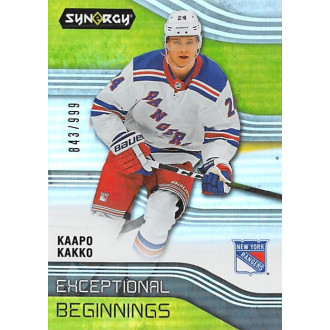 Insertní karty - Kakko Kaapo - 2019-20 Synergy Exceptional Beginnings No.EB32